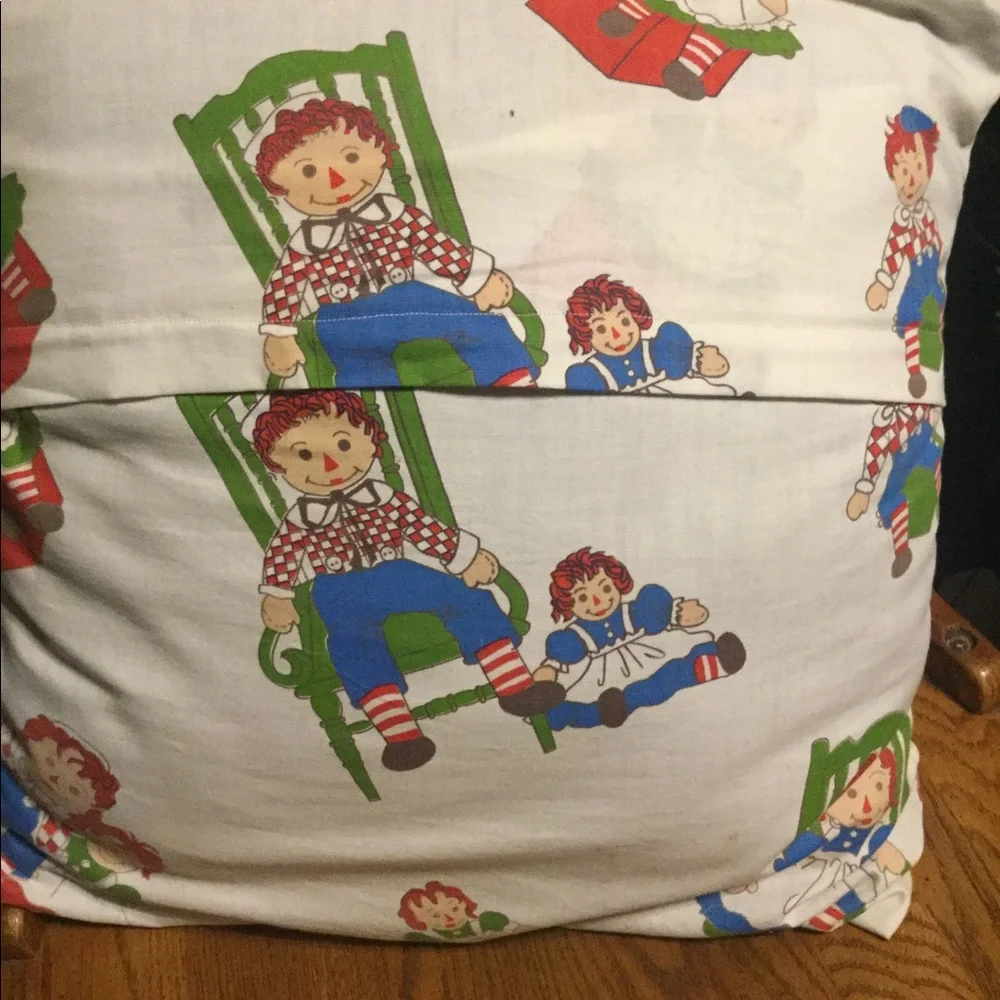 ⚜️ Raggedy Ann & Andy Pillow Case w/Pillow Handmade